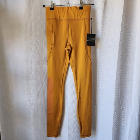 Savage X Fenty By Rihanna High-Waisted Mustard Leggings Size S - Picture 6 of 10